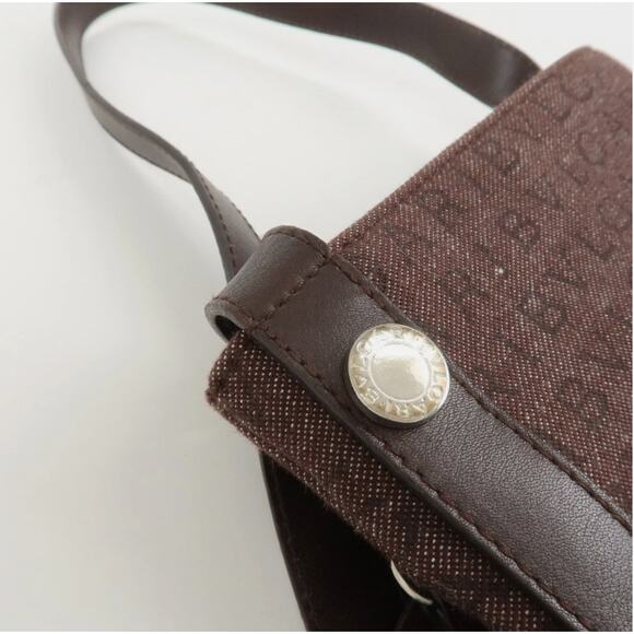 💎✨Authentic✨💎BVLGARI Logo Mania Canvas Leather Crossbody Bag - Picture 11 of 16